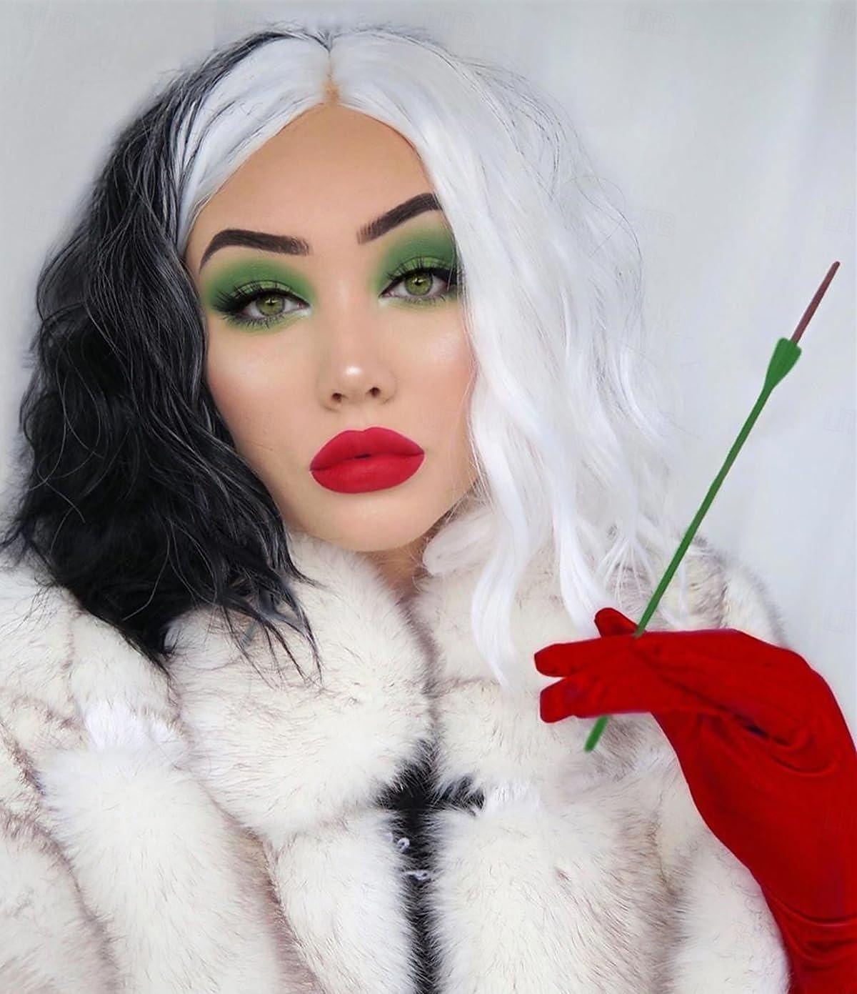 Sto a jeden dalmatin Cruella de Vil Cosplay kostým Náhrdelník Úbory Vánoce Vinobraní Módní Filmové kostýmy for Dámské Dospívající Dospělé Karneval Plesová maškaráda 2025 - $88.99 –P11