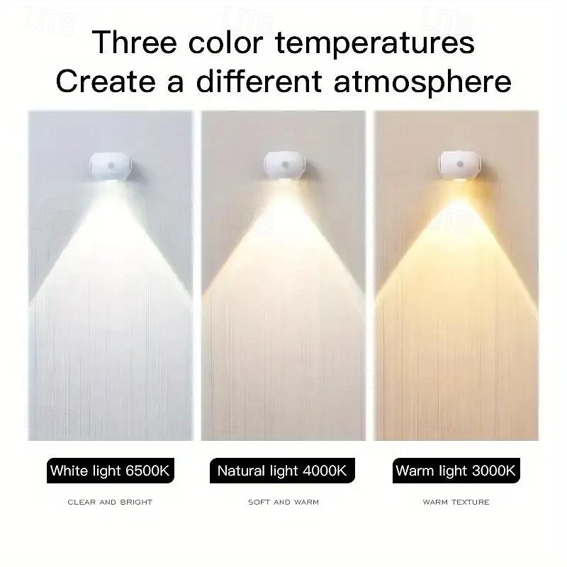 Wireless LED Picture Light with Remote LED Wall Sconce Motion Sensor Night Light Tri- Color Stepless Dimming Sunset Ambient Wall Lamp Adjustable Highlight Display Lamp for Frame Portrait 2025 - $27.99 –P7