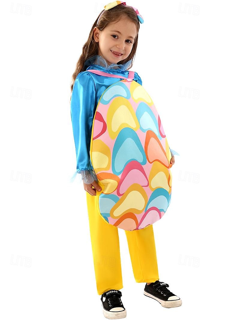 Vejce Karnevalový kostým Cosplay kostým Maškarní Dětské Chlapecké Dívčí cosplay Párty Plesová maškaráda Karneval Plesová maškaráda Velikonoce Jednoduchý karnevalový kostým 2025 - $38.99 –P2