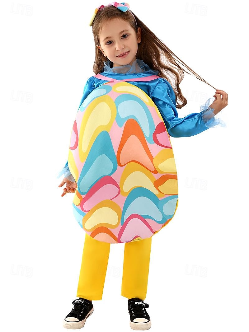 Vejce Karnevalový kostým Cosplay kostým Maškarní Dětské Chlapecké Dívčí cosplay Párty Plesová maškaráda Karneval Plesová maškaráda Velikonoce Jednoduchý karnevalový kostým 2025 - $38.99 –P5