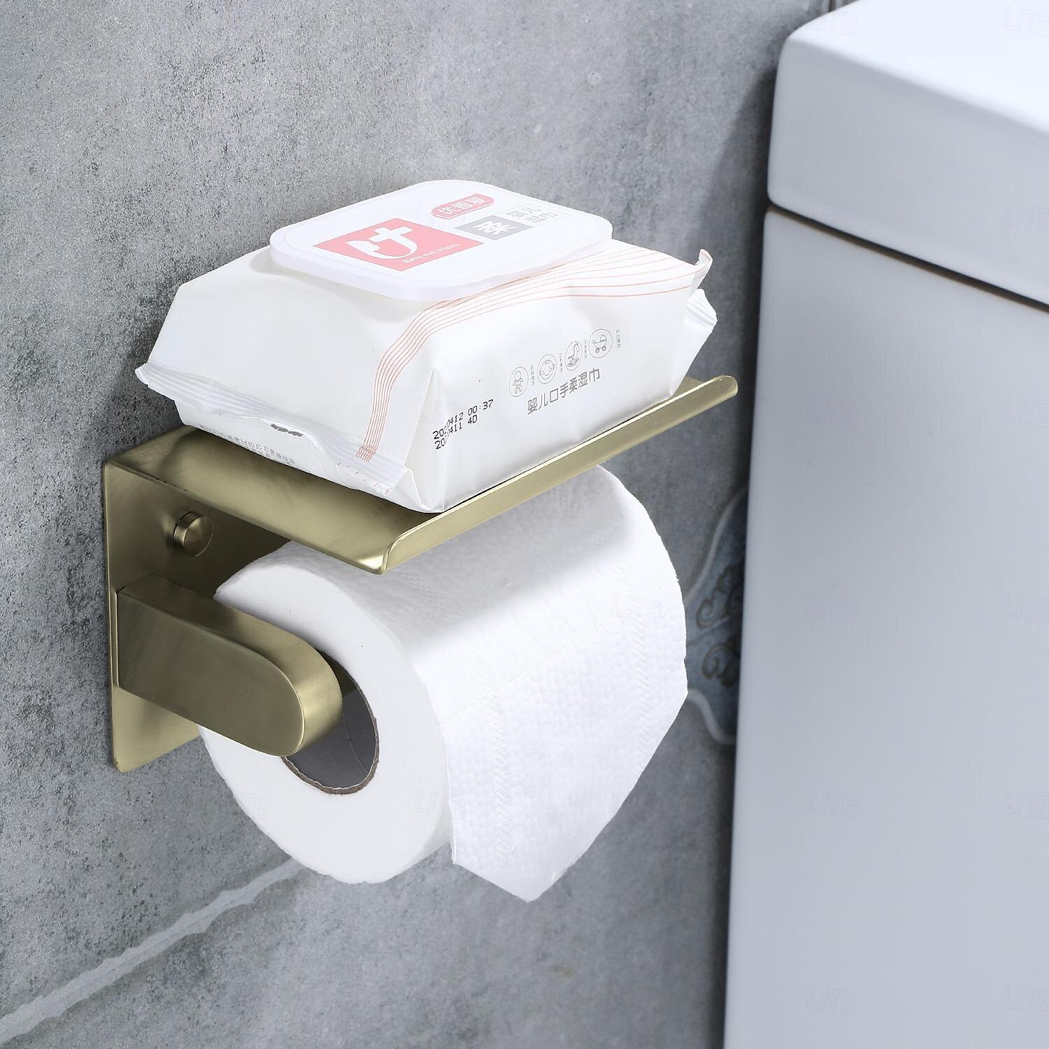 wc papírtartó 304 rozsdamentes acél többfunkciós tároló tekercs papírtartó fürdőszobába 1db 2025 - $44.99 –P9