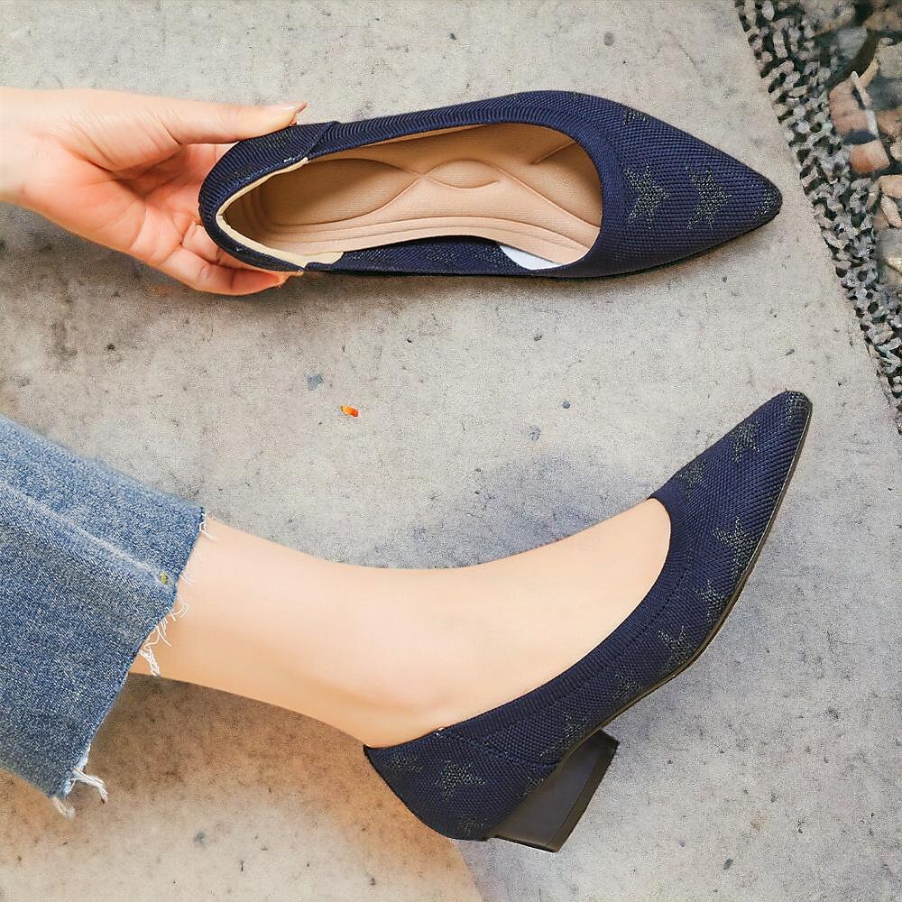 Femme Chaussures à Talons Grandes Tailles Chaussures Flyknit Extérieur Travail du quotidien Léopard Talon hétérotypique Bout pointu Classique Décontractées Confort Marche Tricot Mocassins Léopard de 2025 ? $34.99 –P7