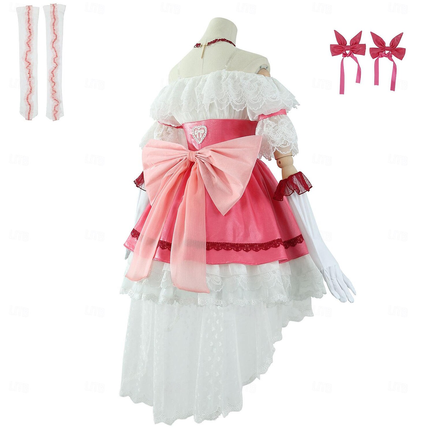 Puella Magi Madoka Magica Kaname Madoka Anime Sukienka Kostium Cosplay Stroje Garnitury cosplay Sukienki Rękawiczki Karnawał Bal maskowy Kostium Na Damskie Dla dziewczynek Dla dorosłych 2025 - $119.99 –P3