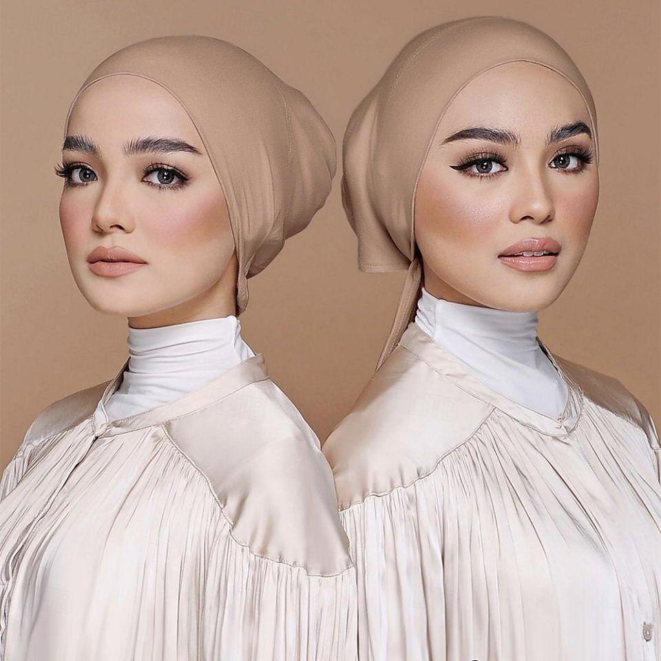 Muslim Underscarf Women Veil Hijab Bonnet Solid Color Scarf Turbans Head scarves For Female Hijab Cap Islamic Hat Turbante Mujer 2025 - $13.49 –P2