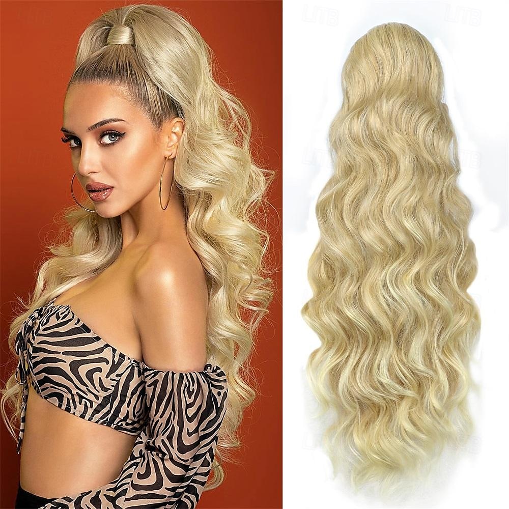 extensie coada de cal extensie coada de cal cu cordon negru pentru femei extensie coada de cal ondulata lunga de 26 inch clip sintetic in coada de cal extensii de par pentru femei fete 2025 - $14.99 –P1