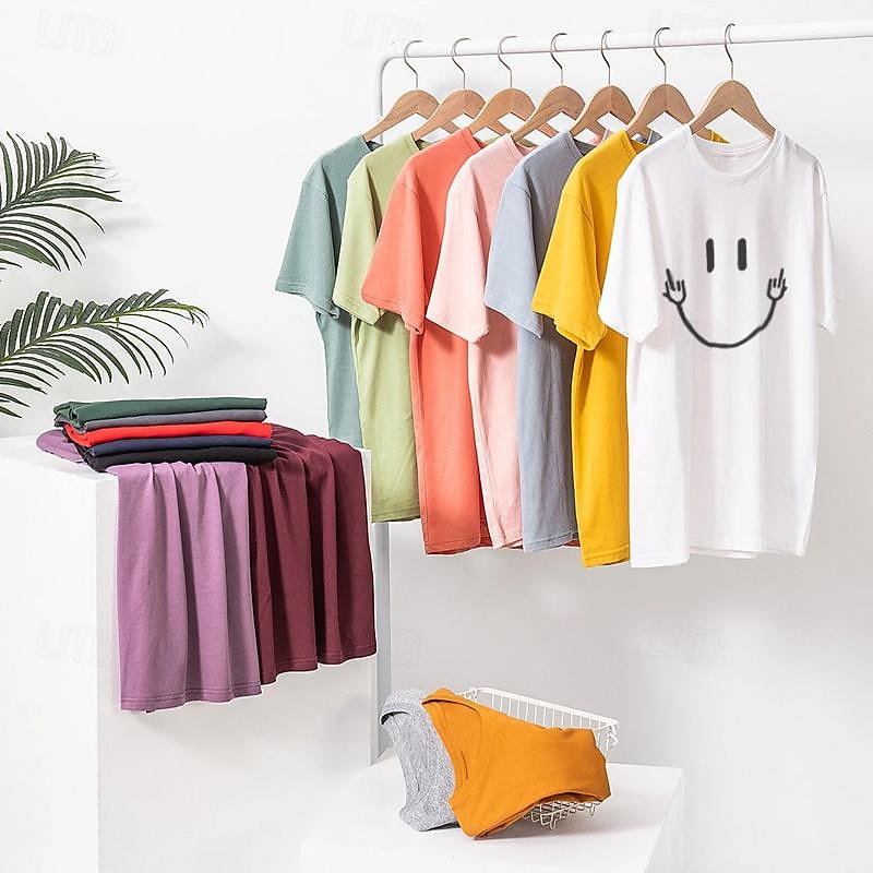 Per uomo Slogan Maglietta 100% Cotone Manica Corta Grafico Camicia Blu scuro Grigio Maglietta comoda Sport all'Aperto Ferie Abbigliamento di stilista del 2025 a $15.99 –P1