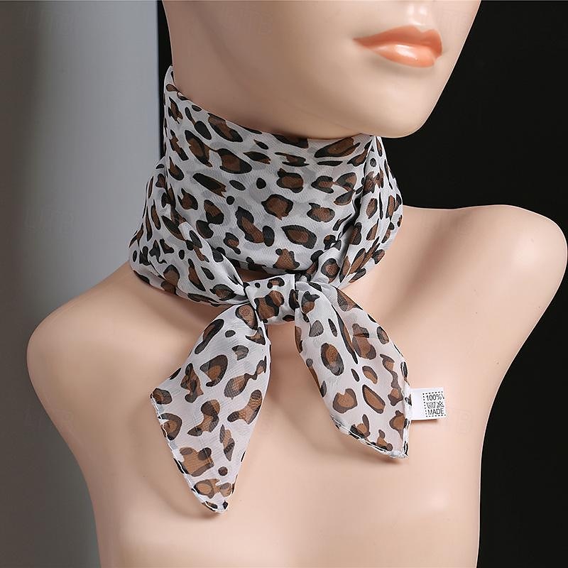 Stippen Retro vintage Jaren '50 Vierkante chiffon sjaal Kostuum Dames Maskerade Feestavondkleding Maskerade Vrijgezellenfeest Volwassenen Shawl 2025 - $11.49 –P11