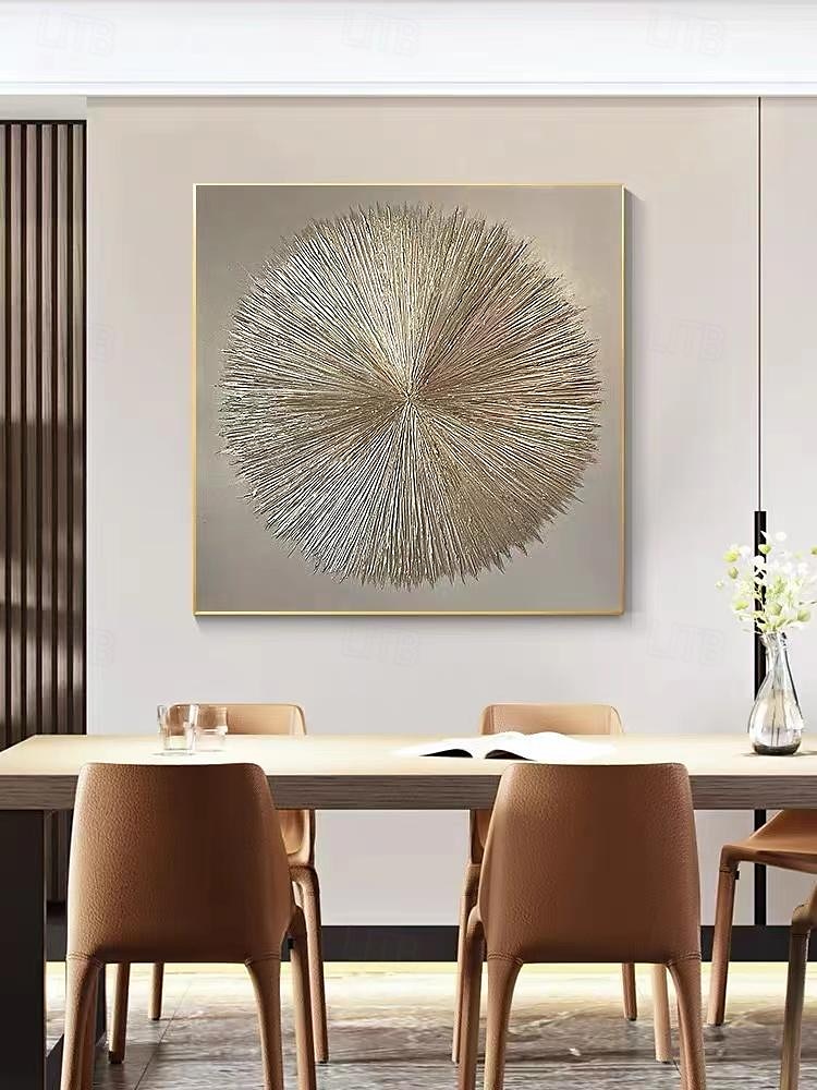 золото серебро лист холст искусство ручная роспись абстрактная оригинальная современная серебряная фольга текстурированная акриловая картина для гостиной настенное искусство домашний декор растянутая 2026 - $114.99 –P4