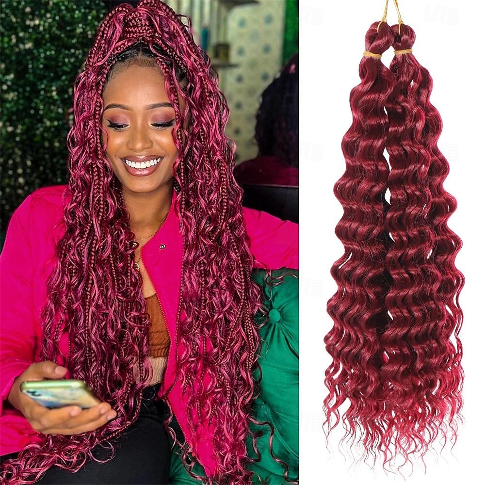 2 pack océan vague profonde crochet cheveux 16 pouces bouclés tressage cheveux pour crochet tresses déesse locs crochet cheveux dreadlock extensions de 2025 ? $28.99 –P7