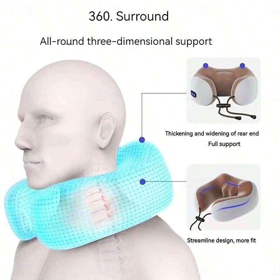 Electric Neck Massager U-shaped Massage Pillow Cervical And Neck Massager With Durable Memory Sponge Massage Pillow With Heat, Deep Tissue Kneading for Women Day 2025 - $31.99 –P9