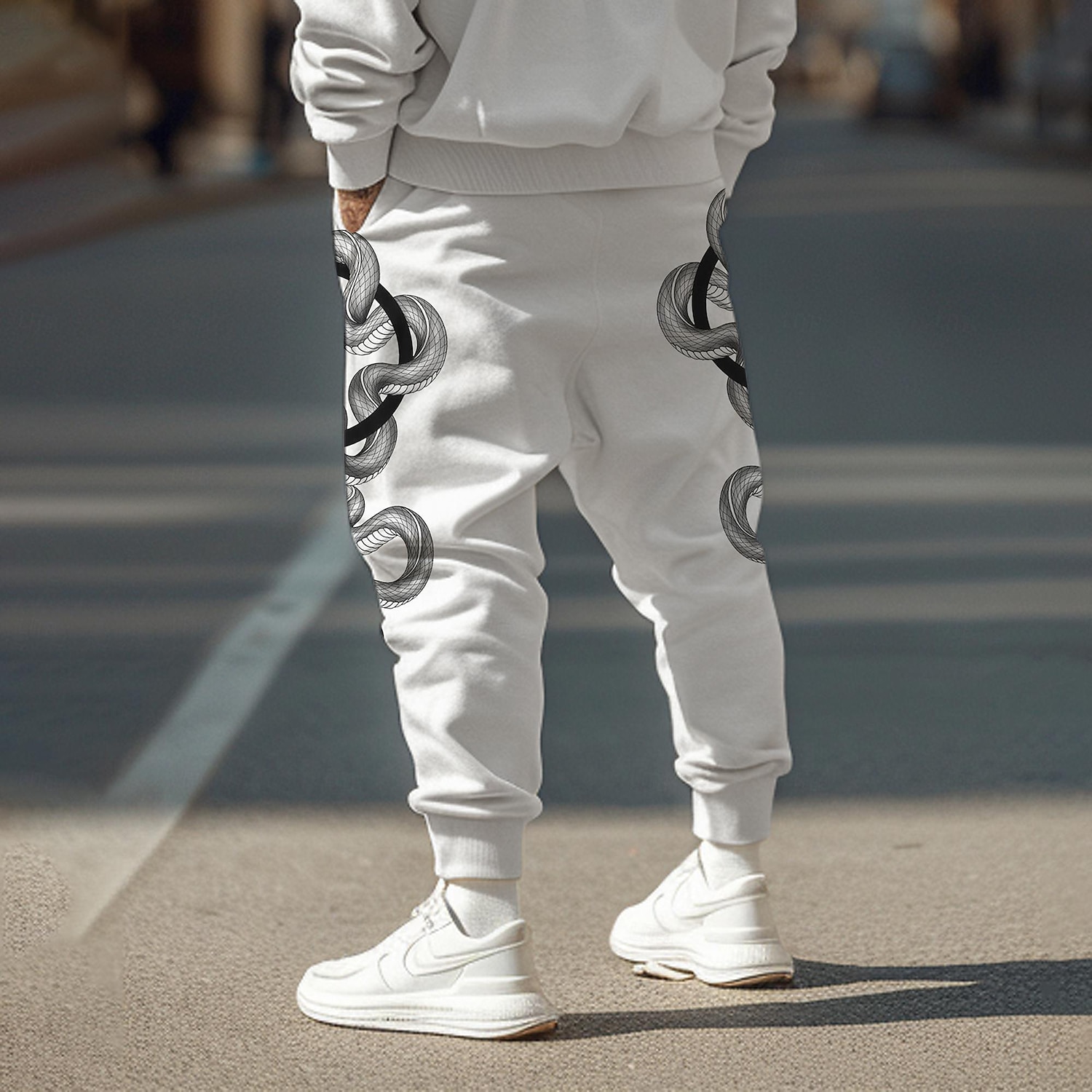 Herren Punk Gothic Schlange Jogginghose Trainingshose Jogginghose Jogger Hosen Hose 3D-Druck Mittlere Taillenlinie Party Strasse Urlaub Frühling Herbst Regular Fit Mikro-elastisch 2025 - $22.99 –P2