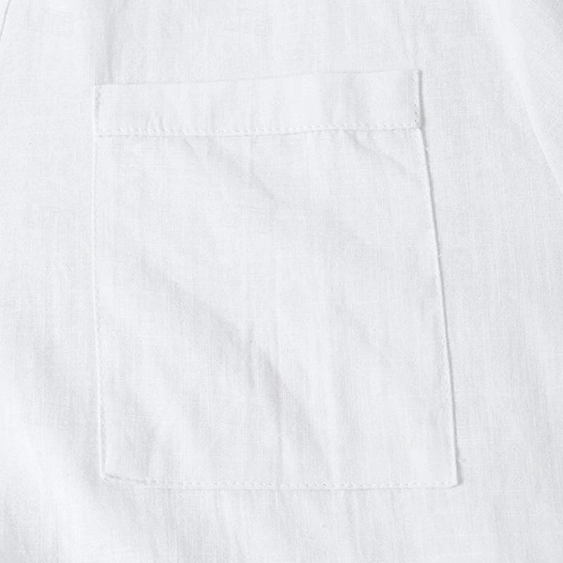 Per uomo Camicia camicia di lino Camicia in lino e cotone Camicia in cotone bianco Camicia estiva Camicia da spiaggia Liscio Hawaiano Per eventi Nero Bianco Marrone Manica lunga A V Primavera del 2025 a $24.99 –P6