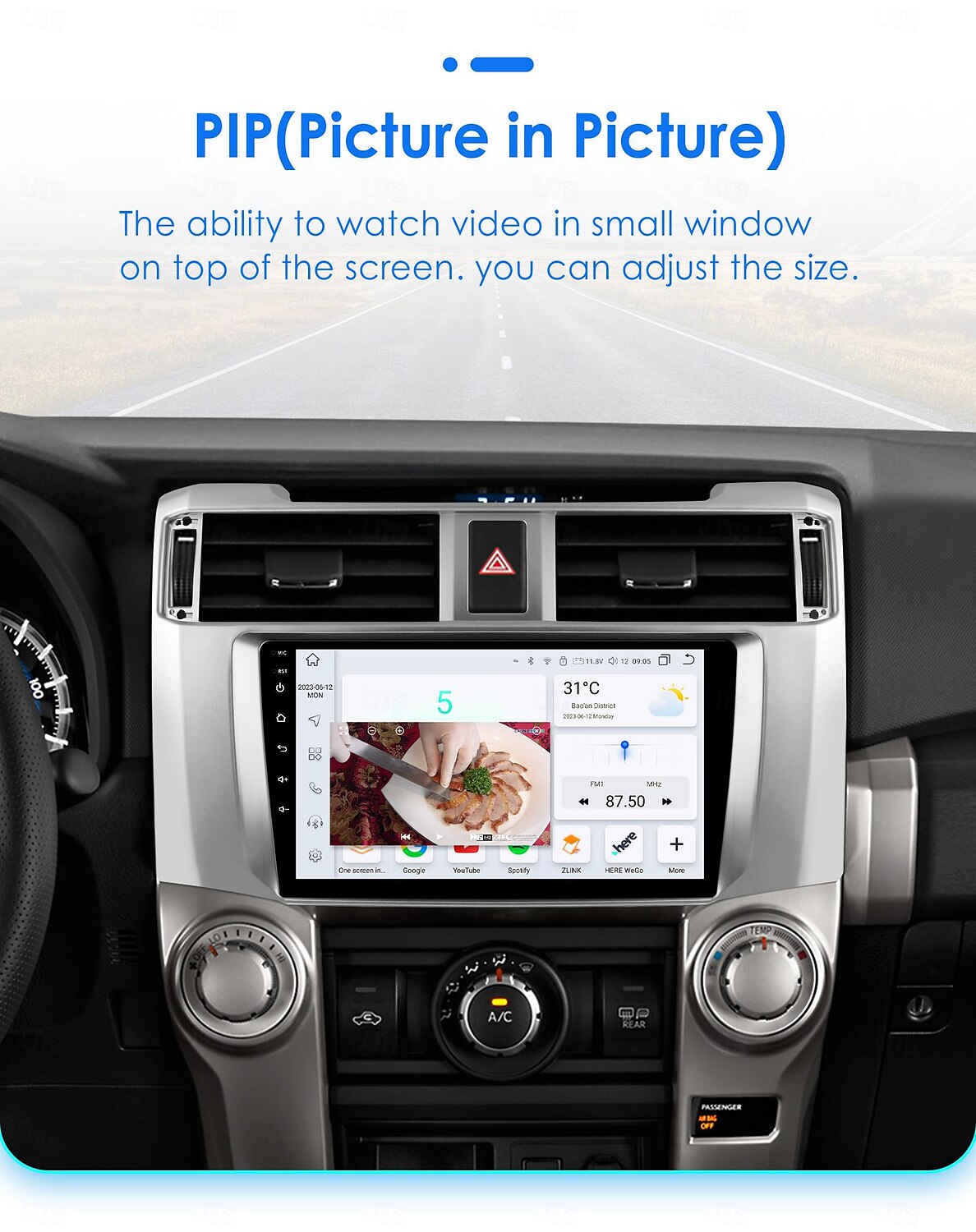 Автомобильное радио с Android 12 для Toyota 4runner 4runner 2009-2019, мультимедийный плеер, стерео, Wi-Fi, BT Carplay, головное устройство с навигацией 2025 - $264.29 –P16