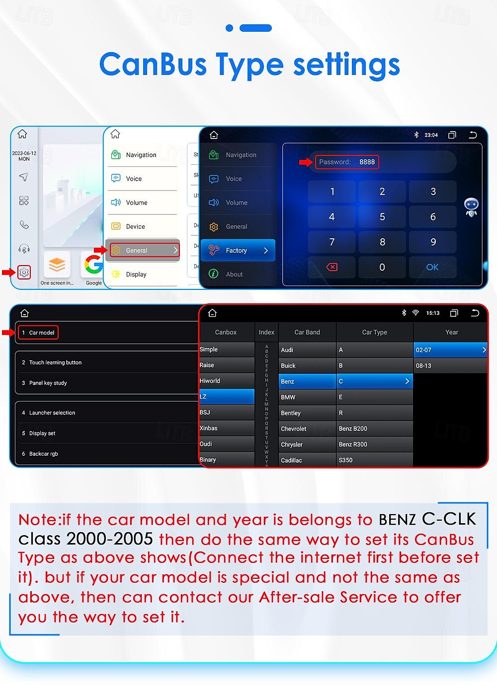 Android Car Radio For Mercedes-Benz C-Class/CLK 2000-2005 8G128G Carplay Stereo Player WIFI GPS Navigation 2025 - $302.19 –P4