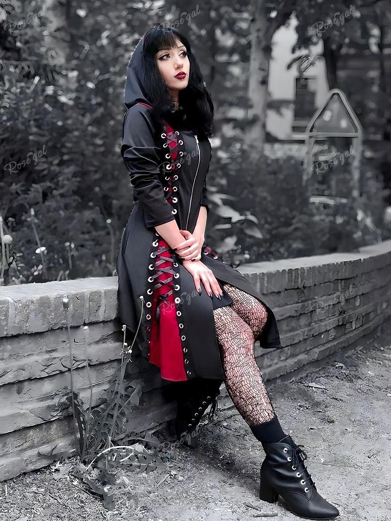 Punk & Gothic Medieval Renaissance Dress Cosplay Costume Witch Goth Girl Fancy Dress Women's Walpurgis Night Halloween Carnival Masquerade Party / Evening Festival Adults' Dress 2026 - $38.99 –P1