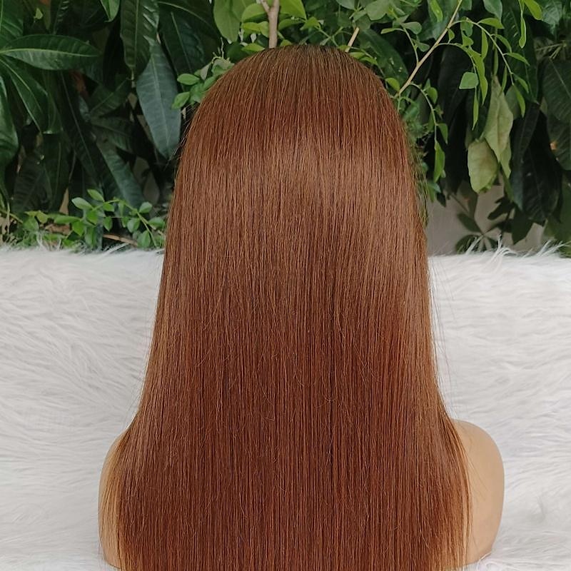 parrucca in pizzo 360 per capelli umani 4# marrone trasparente dritto pizzo frontale parrucche per capelli umani del 2025 a $166.99 –P3