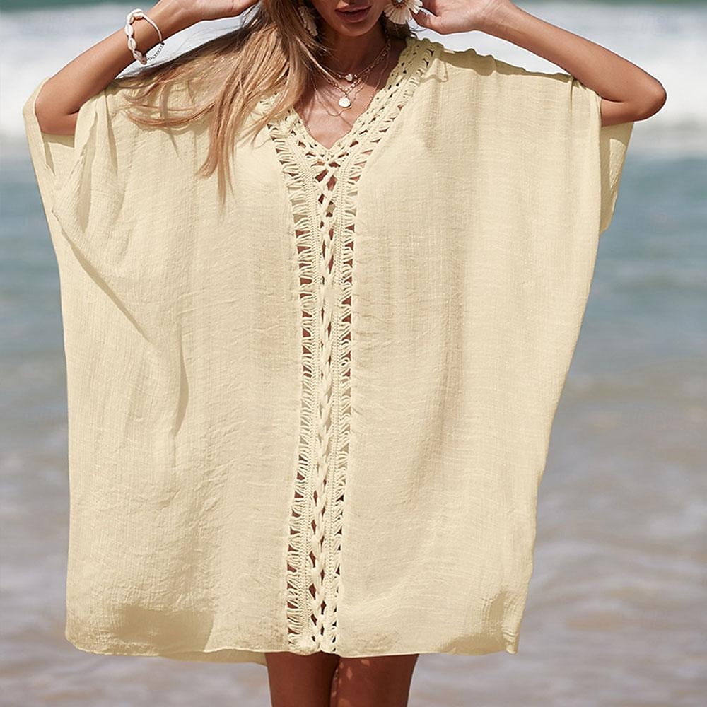 Robe de plage pour femmes avec découpe vêtements de vacances sans manches couleur noire blanche bleue de 2025 ? $25.99 –P5