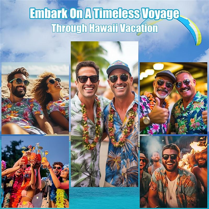 Men's Tropical Turtles Shirt Summer Hawaiian Shirt Aloha Shirt Short Sleeve Shirt Turndown Vacation Hawaiian Outdoor Vacation Hawaiian White Blue Green S M L 2025 - $24.99 –P3