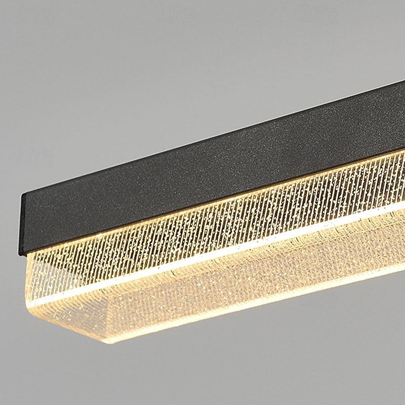 led taklampe dimbar 120cm linjedesign akryl metall taklamper for stue kontor 85-265v 2025 - $249.99 –P4