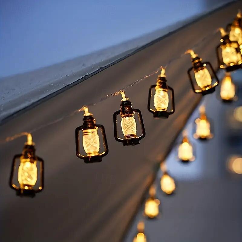 10/20 led 1.5/3 m lanterna luci della stringa bottiglia di cherosene led lampada della stringa retro lanterna casa festa vacanza eid mubarak decorazione del giardino lampada della stringa del 2025 a $7.99 –P7