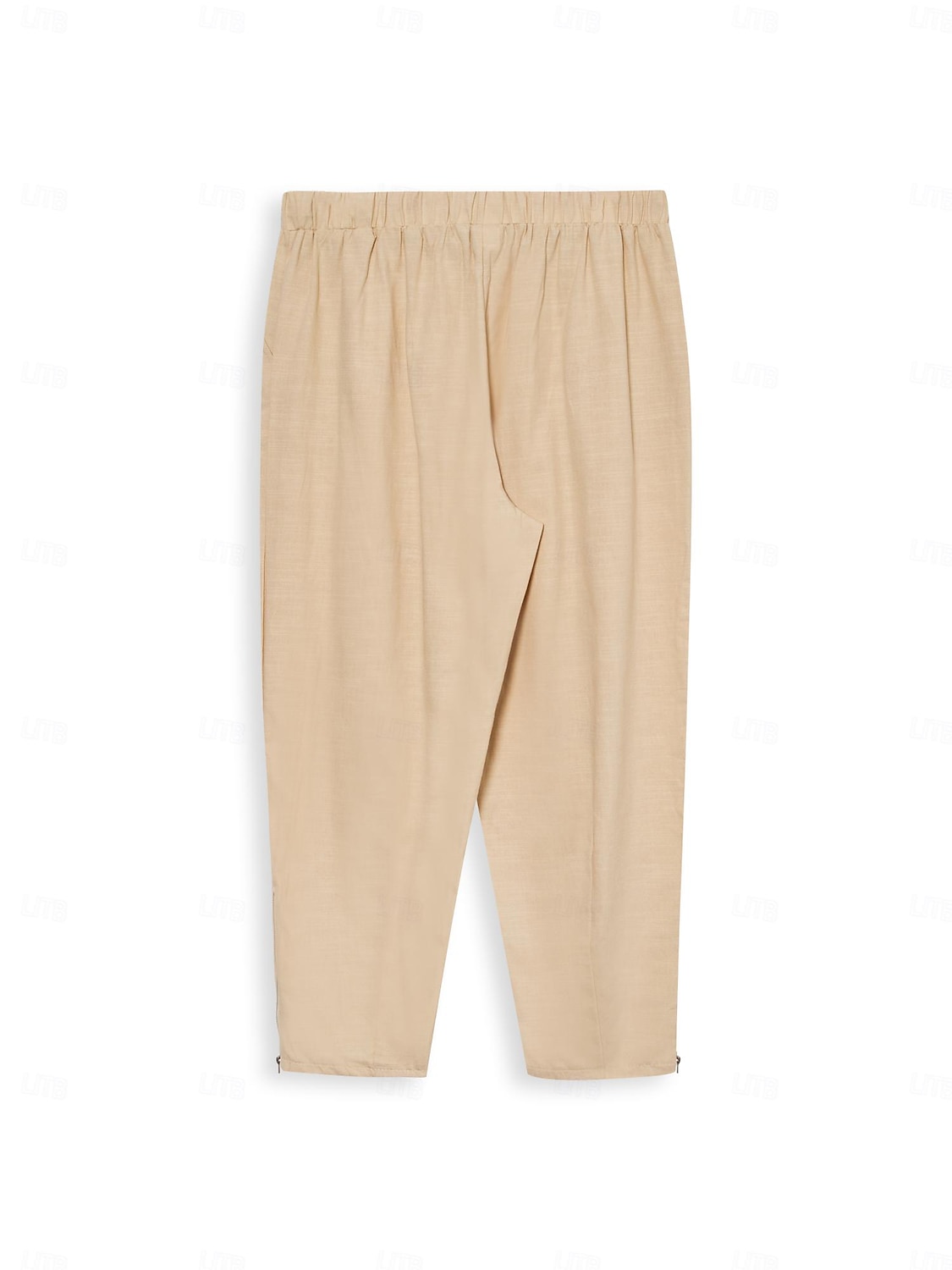 Voor heren Linnen broek Zomerbroek Strandbroeken Trekkoord Elastische taille Been met rits Effen Comfort Ademend Casual Dagelijks Feestdagen Modieus Klassieke Stijl Zwart Wit 2025 - $21.99 –P3