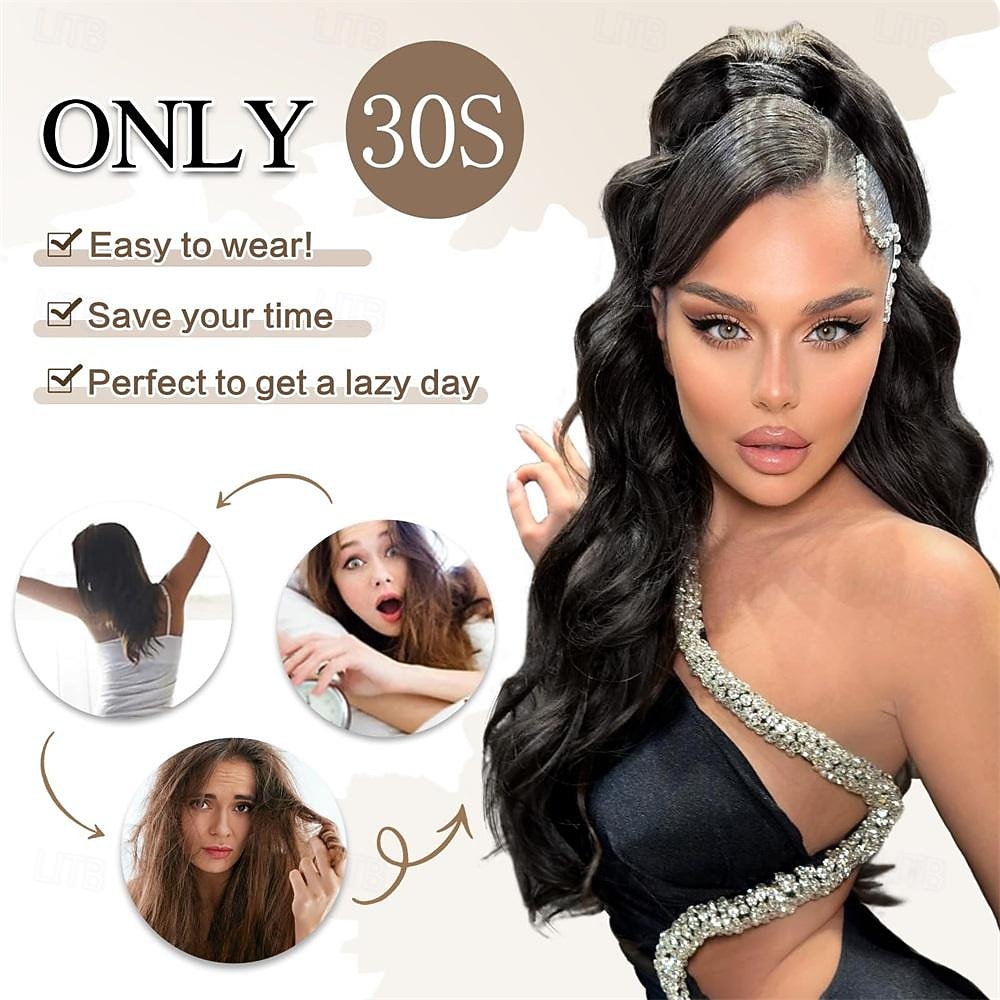 Ponytail Extension Black Drawstring Ponytail Extension for Women 26 Inch Long Wavy Ponytail Extension Synthetic Clip in Pony Tails Hair Extensions for Women Girls 2026 - $14.99 –P12