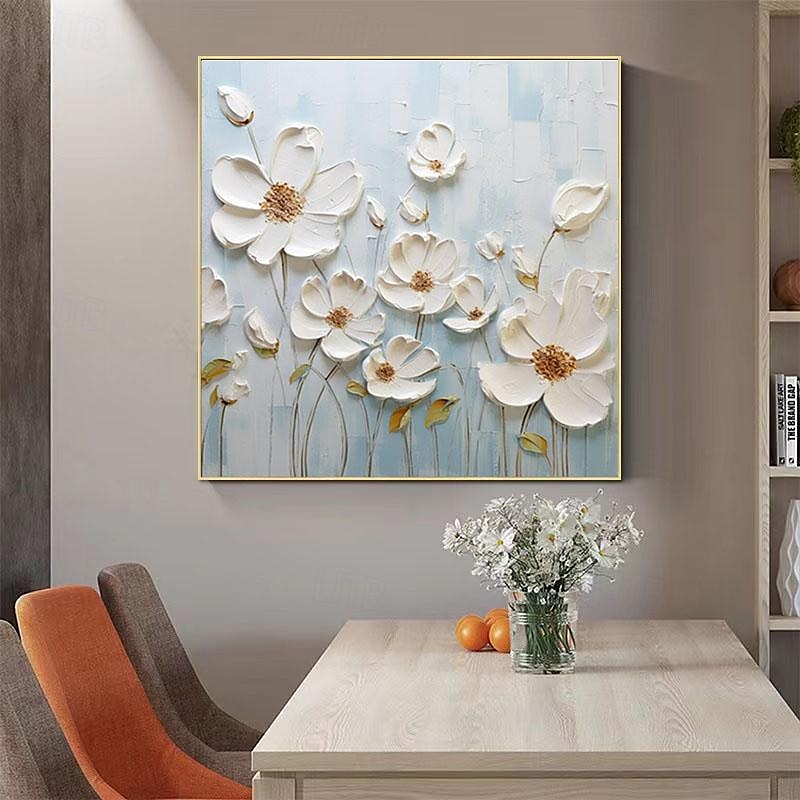 Impressionismus abstrakte Spachtelblumen Wandkunst handgemalte 3D-Blumenmalerei handgemachte bunte 3D-Strukturgemälde moderne dekorative Gemälde ohne Rahmen 2025 - $108.99 –P5