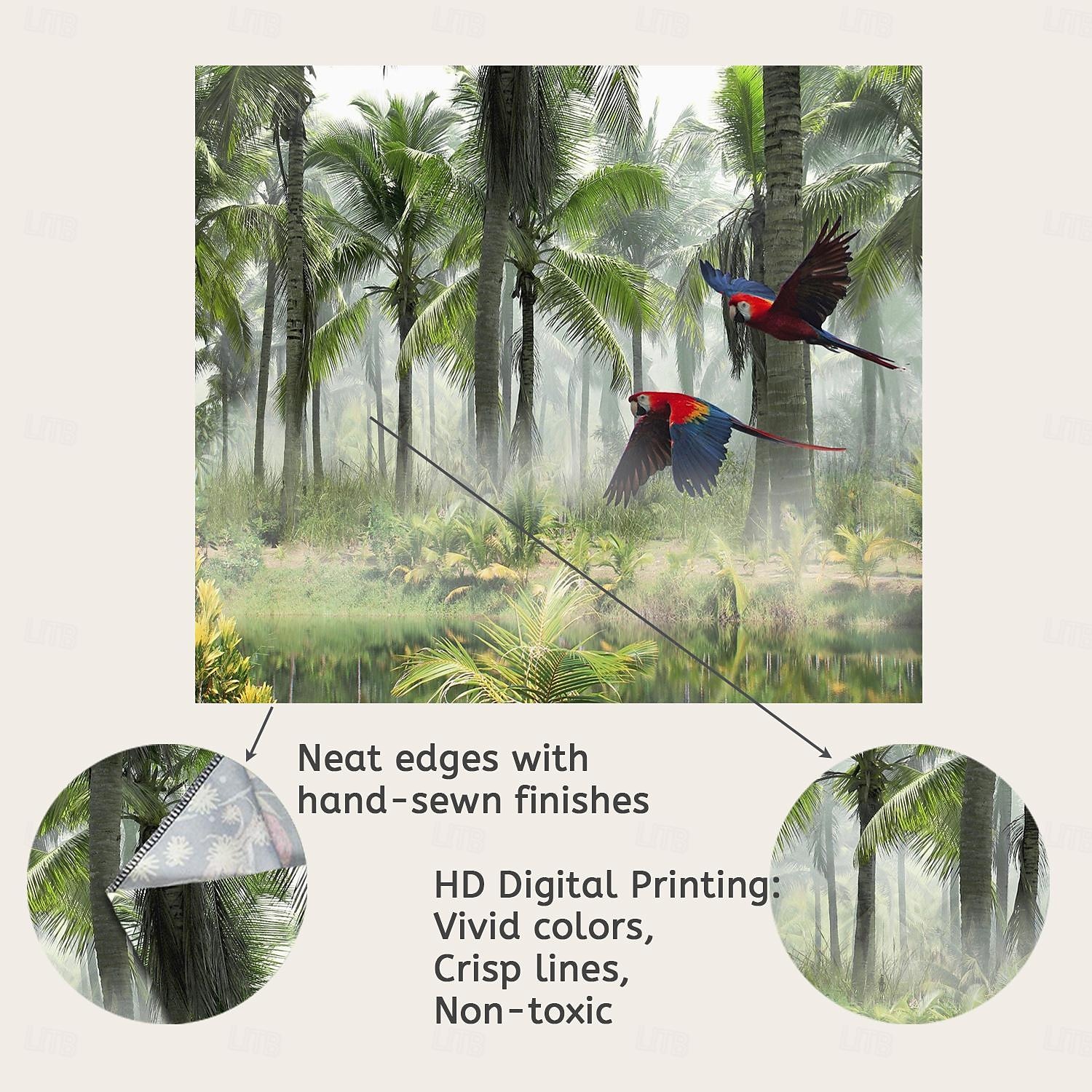 pădure tropicală pădure tropicală agățată tapiserie magică natură artă de perete tapiserie mare decor mural fotografie fundal pătură perdea acasă dormitor living decor 2025 - $15.99 -P3