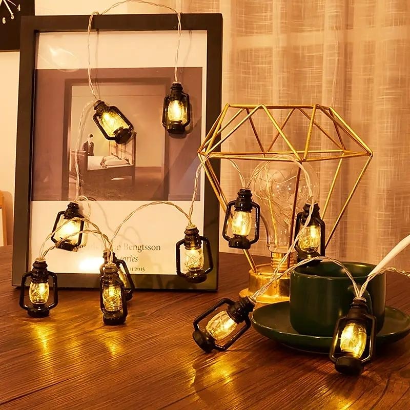 10/20 led 1.5/3 m lanterna luci della stringa bottiglia di cherosene led lampada della stringa retro lanterna casa festa vacanza eid mubarak decorazione del giardino lampada della stringa del 2025 a $7.99 –P9