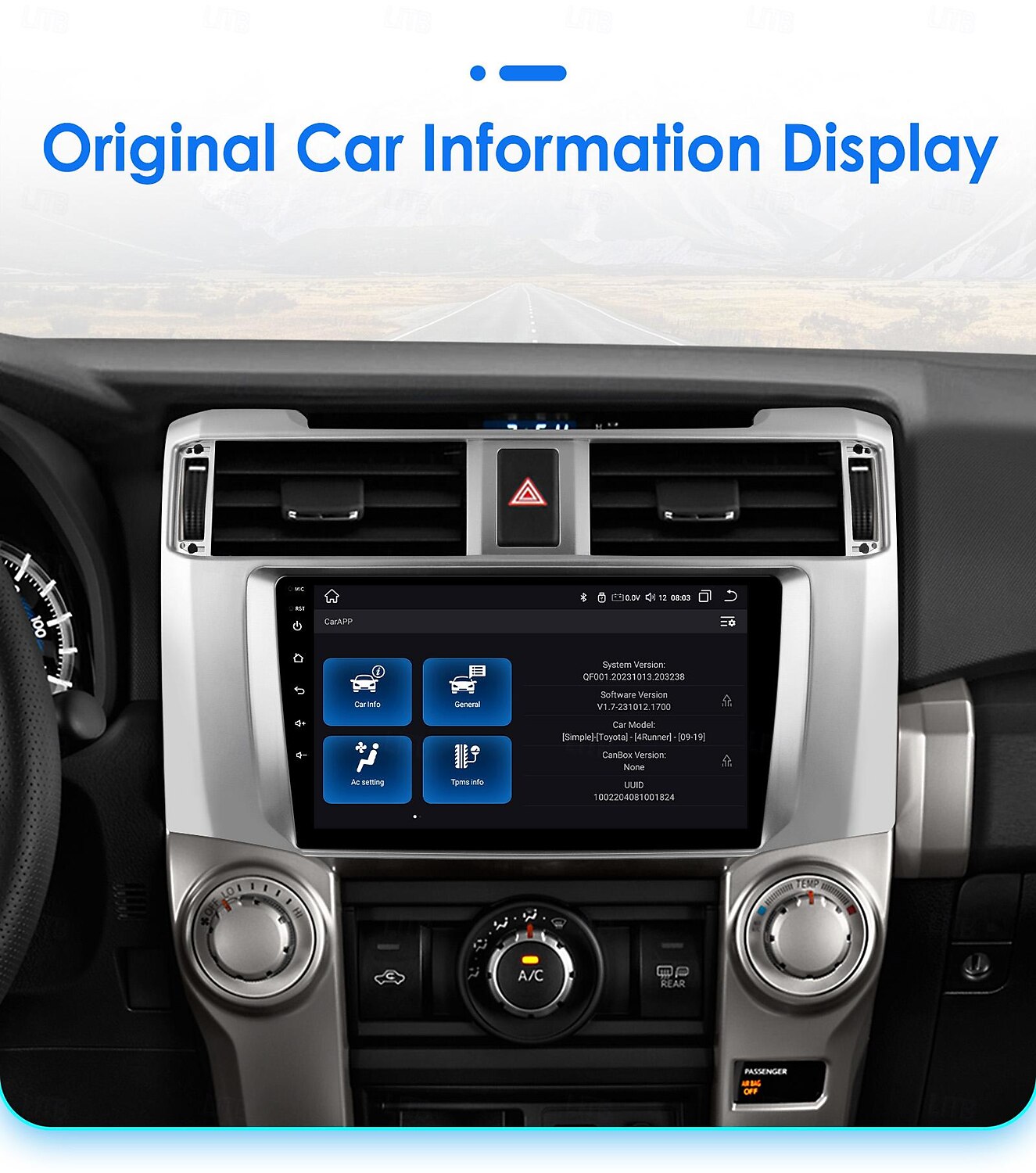 Автомобильное радио с Android 12 для Toyota 4runner 4runner 2009-2019, мультимедийный плеер, стерео, Wi-Fi, BT Carplay, головное устройство с навигацией 2025 - $264.29 –P18
