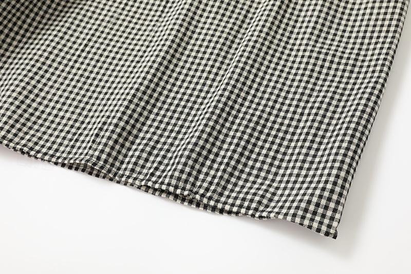 Naisten Musta Kevät Syksy Pitkä mekko Maxi mekko Pellava-inspiroidut mekot Rento mekko Puuvillapellavamekko Perus Vapaa-aika ulko- Päivittäin Viikonloppu Loose Fit Skottiruutukuvio Tiukka pyöre 2025 - $26.99 –P5