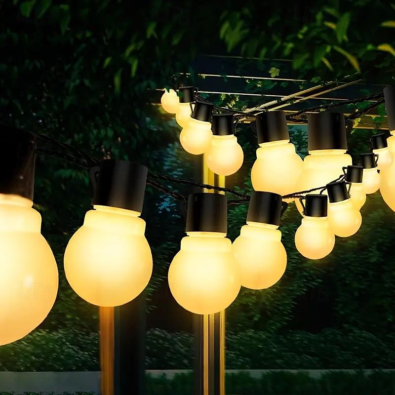 Solar Fairy Lights Outdoor 10/20/30 LED Outdoor Solar Bulbs Fairy Lights 8 Modes Waterproof IP65 Solar Powered Garden Fairy Light Lighting for Wedding Party Garden Yard Balcony 2025 - $37.99 –P1