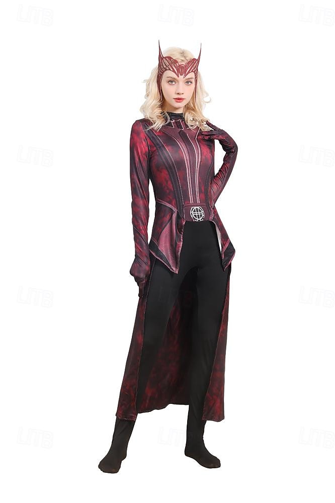 2025年 Scarlet Witch コスプレ衣装 テーマパーティーコスチューム コスプレ 映画コスプレ for 女性用 女の子 子供用 成人 カーニバル マスカレード バチェロレッテパーティー  コレクション – $54.99 –P2