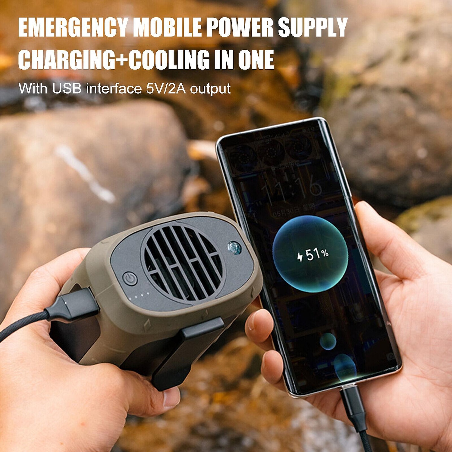 Φορητός Ανεμιστήρας Turbo με Μπαταρία 3600mAh – Ανεμιστήρας Υποκειμενικής Χρήσης 100 Ταχυτήτων Επαναφορτιζόμενος μέσω USB για Ταξίδια και Χρήση στο Σπίτι 2025 - $38.99 –P5