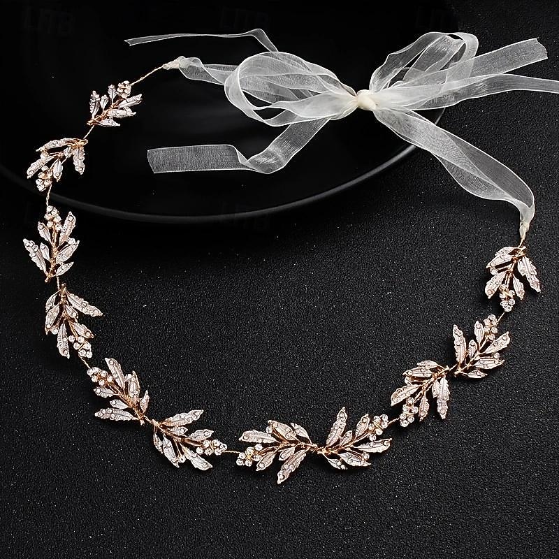 accessori per capelli da sposa a foglia vintage tiara accessori per capelli da donna fascia di cristallo con strass fascia per capelli copricapo da sposa copricapo da sposa del 2026 a $14.99 –P6