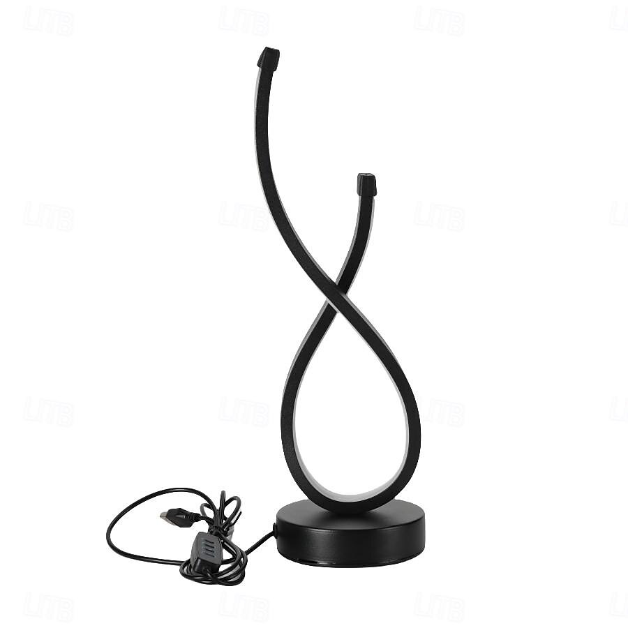 dimming bordlampe usb moderne minimalistisk kreativ design 3-farger, nattbord stue atmosfære lampe 2025 - $59.99 –P8