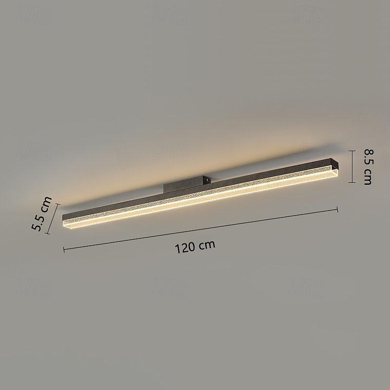 led taklampe dimbar 120cm linjedesign akryl metall taklamper for stue kontor 85-265v 2025 - $249.99 –P1