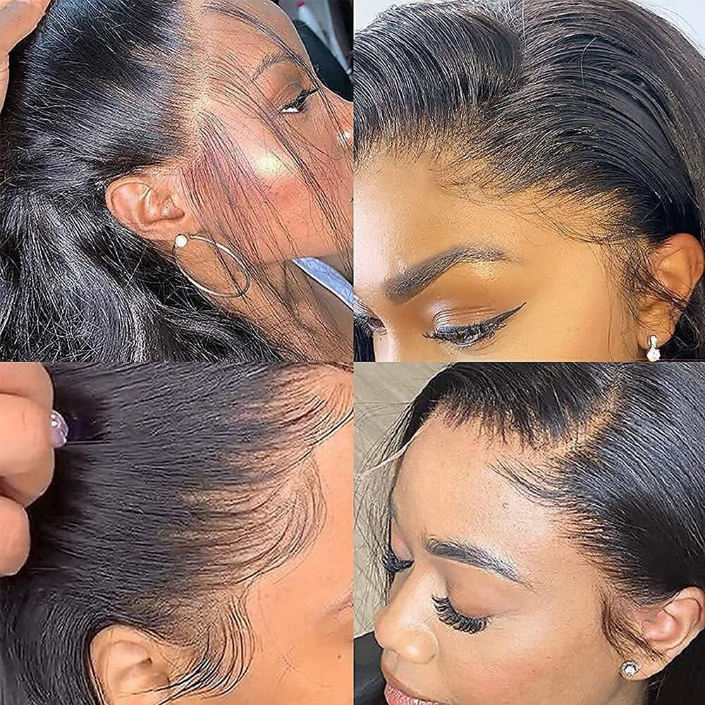 parrucche piene del merletto frontale dell'onda del corpo capelli umani 180 densità hd parrucche trasparenti dell'onda del corpo pre pizzicate con i capelli del bambino parrucche brasiliane anteriori del 2025 a $189.99 –P4