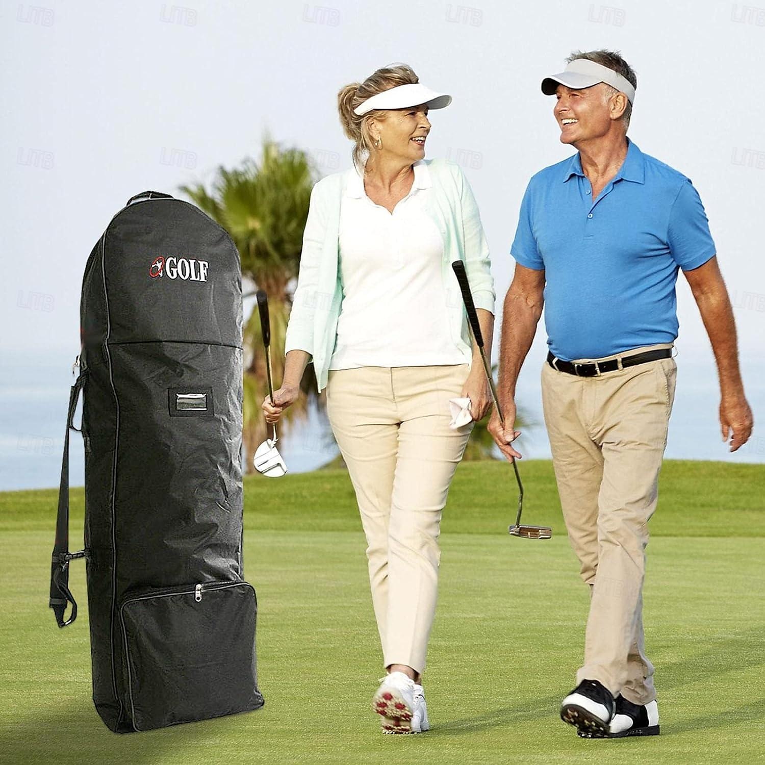 Bolsa de viagem para golfe com rodas, resistente, capa de viagem para clube de golfe, alça ajustável, tamanho universal para companhias aéreas, bolsa de aviação de golfe de 2025 por $44.99 –P3