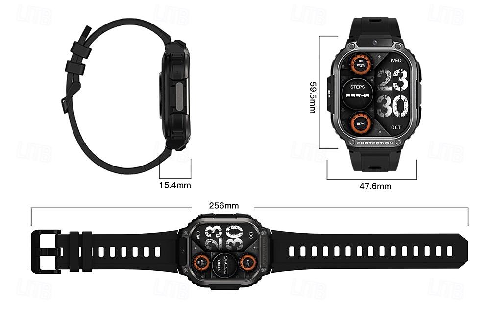 696 DM63 Smart Watch 2.13 inch 4G LTE Cellular Smartwatch Phone Bluetooth 4G Pedometer Call Reminder Heart Rate Monitor Compatible with Android iOS Men GPS Hands-Free Calls with Camera IP 67 48mm 2025 - $165.99 –P15