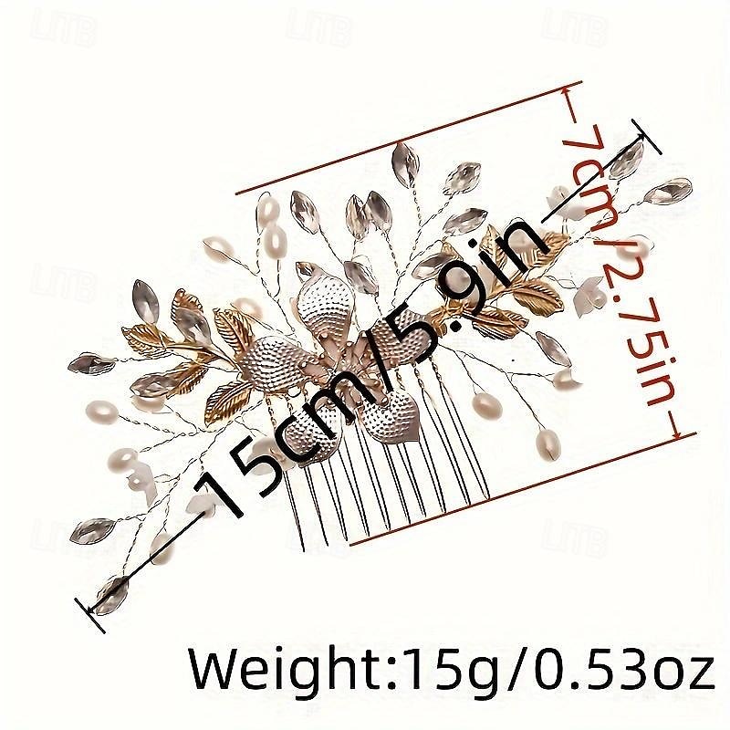 peigne à cheveux de mariage doré, peigne à cheveux de mariée, peigne à cheveux en strass, peigne à cheveux en cristal, pince à cheveux de mariage de 2025 ? $16.49 –P7