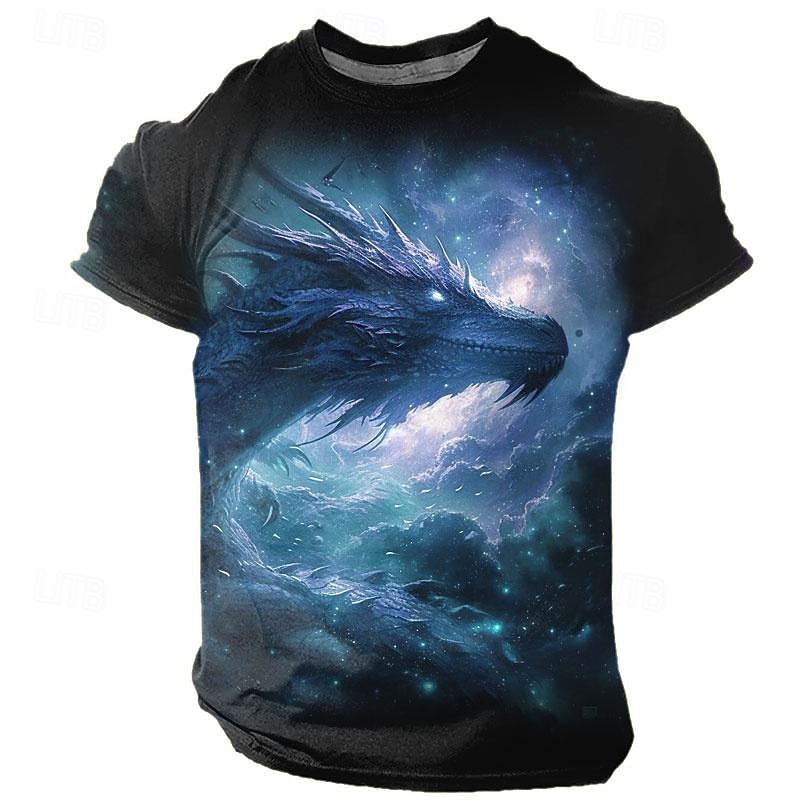 Per uomo Grafico Animale Drago Maglietta Manica Corta maglietta Stampa 3D Girocollo Camicia Designer Casual Sottocultura Sport all'Aperto Ferie Uscire Blu Azzurro cielo Rosso Primavera & Estate del 2026 a $22.99 –P10