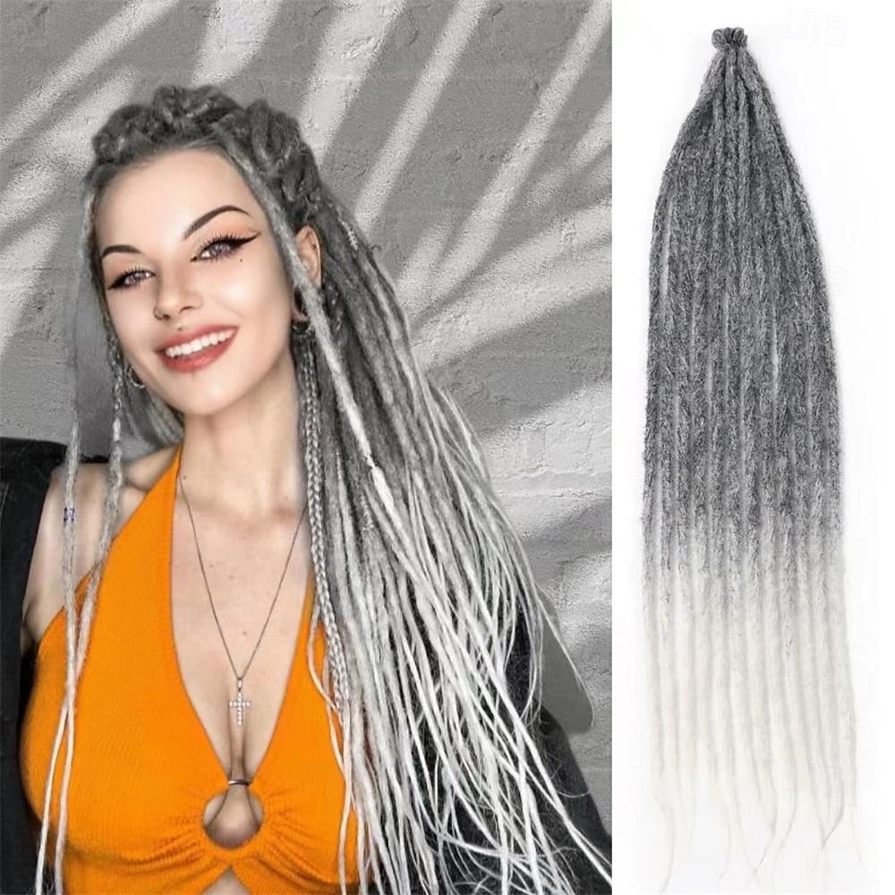 dreadlock extensions 1b/grønn dreads extensions hekle loc extensions syntetiske dreadlock extensions clip in dreadlocks hair extensions single ended dreadlock heklet hår dread 2025 - $33.99 –P6