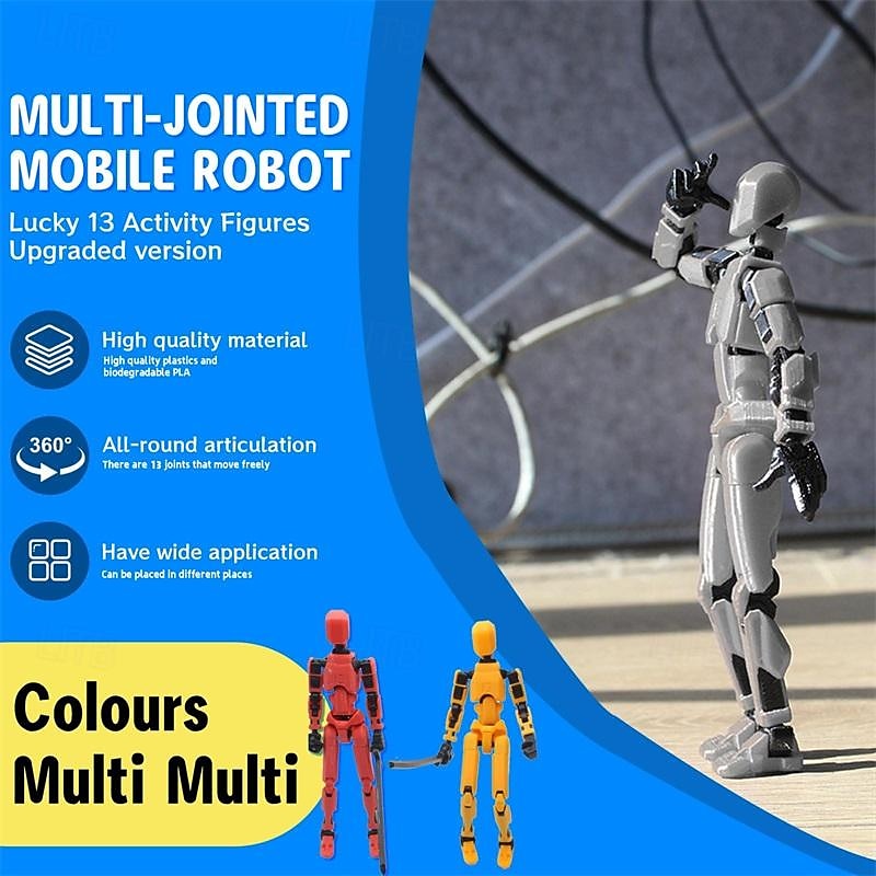 13 Action Figure T13 Action Figure 3D Printed Multi-Jointed Movable Lucky 13 Action Figure Nova 13 Action Figure Dummy 13 Action Figure Valentines Gifts for Him 2025 - $22.99 –P3