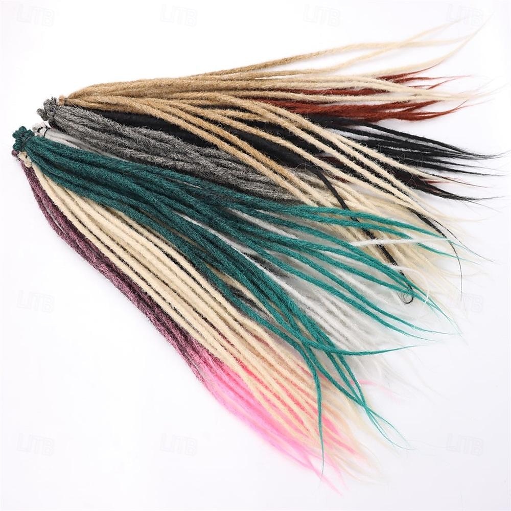 dreadlock extensions 1b/grønn dreads extensions hekle loc extensions syntetiske dreadlock extensions clip in dreadlocks hair extensions single ended dreadlock heklet hår dread 2025 - $33.99 –P3