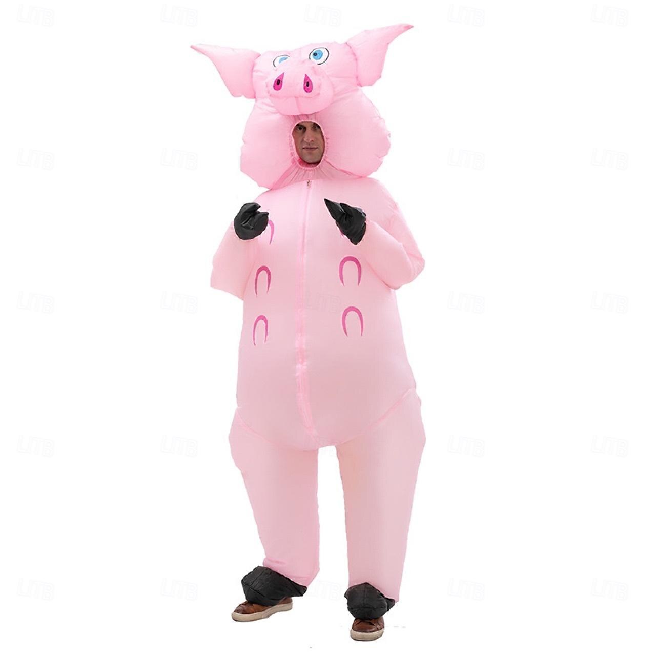 Cochon Costume de carnaval Costume Gonflable Déguisements drôles Costumes de famille de groupe d'Halloween Adulte Homme Femme Déguisement drôle Utilisation Soirée Mascarade Carnaval Mascarade Costume de 2025 ? CAD $62.99 –P1