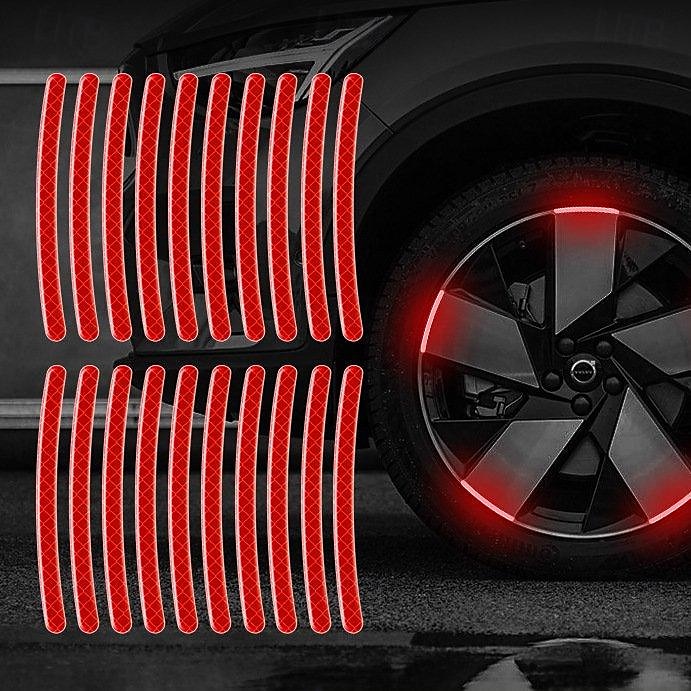 20 buc autocolant reflectorizant pentru butucul roții mașinii benzi reflectorizante pentru janta anvelopei luminoase pentru conducerea nocturnă autocolant pentru roată de motocicletă 2025 - $5.49 –P7