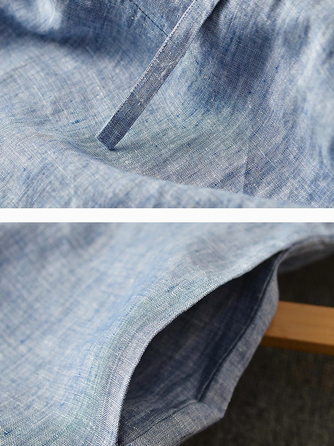 100% linnen Voor heren linnen overhemd Overhemd Strand hemd Zwart Wit Donker Marine Lange mouw Effen Capuchon Lente & Herfst Buiten Dagelijks Kleding 2025 - $50.99 –P12