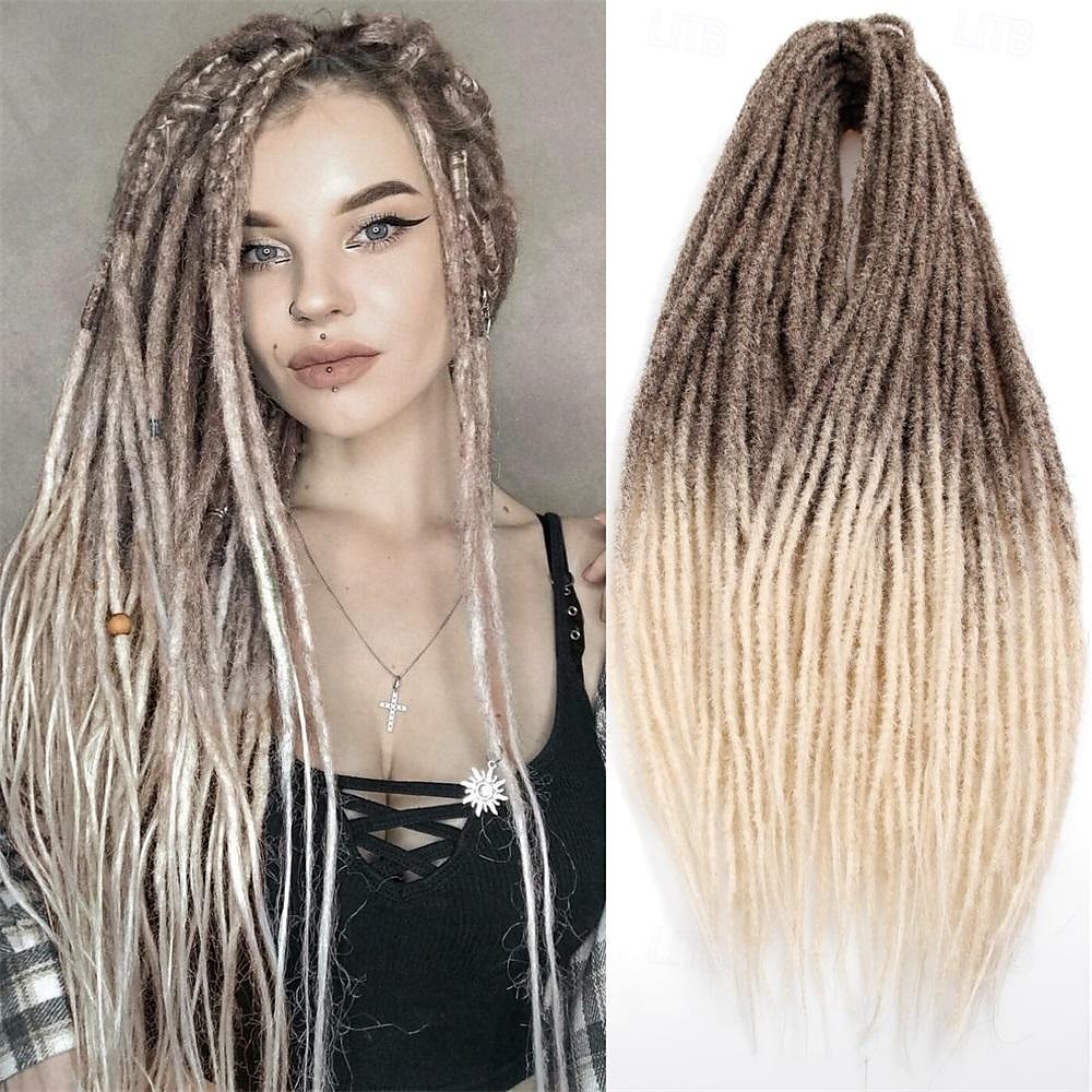 24-Zoll-Dreadlocks-Verlängerungen, Goddess Locs, Häkelhaar für Frauen, 10 Stränge, handgefertigte Dreadlock-Häkelhaarzöpfe, synthetisch, dünn, 0,6 cm, Hippie, gerade, doppelendige Dreads 2025 - $21.99 –P10