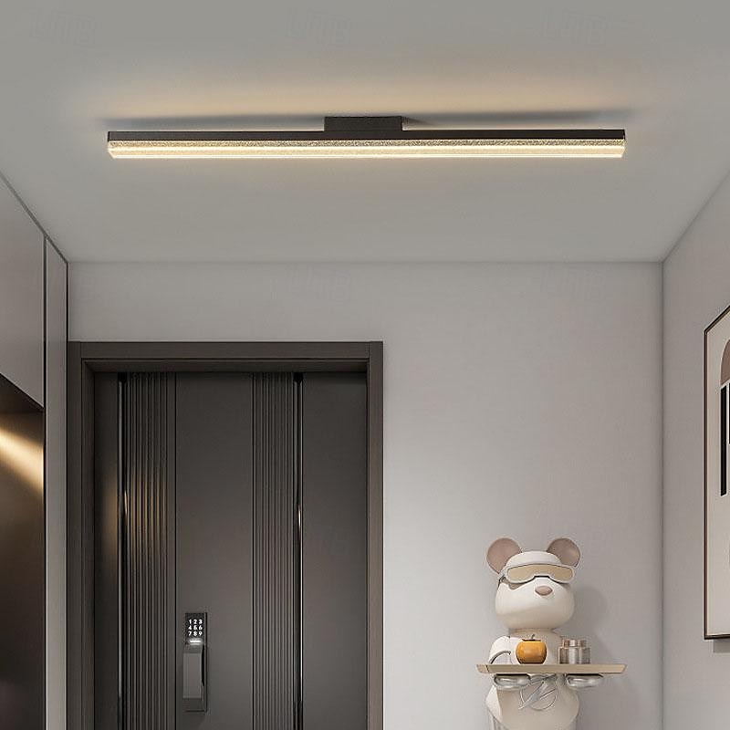 led taklampe dimbar 120cm linjedesign akryl metall taklamper for stue kontor 85-265v 2025 - $249.99 –P8